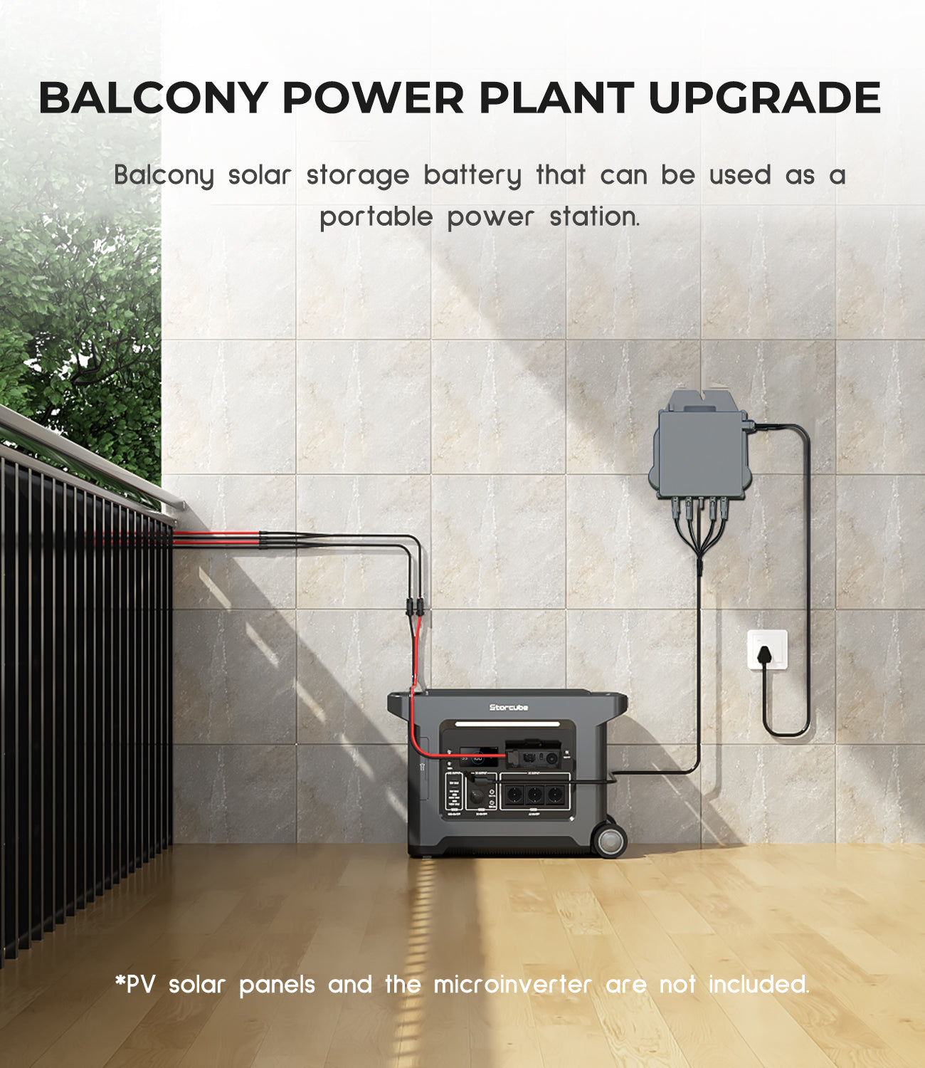 【Pre-sale】STORCUBE Balkonkraftwerk mit Speicher S2500 Plus