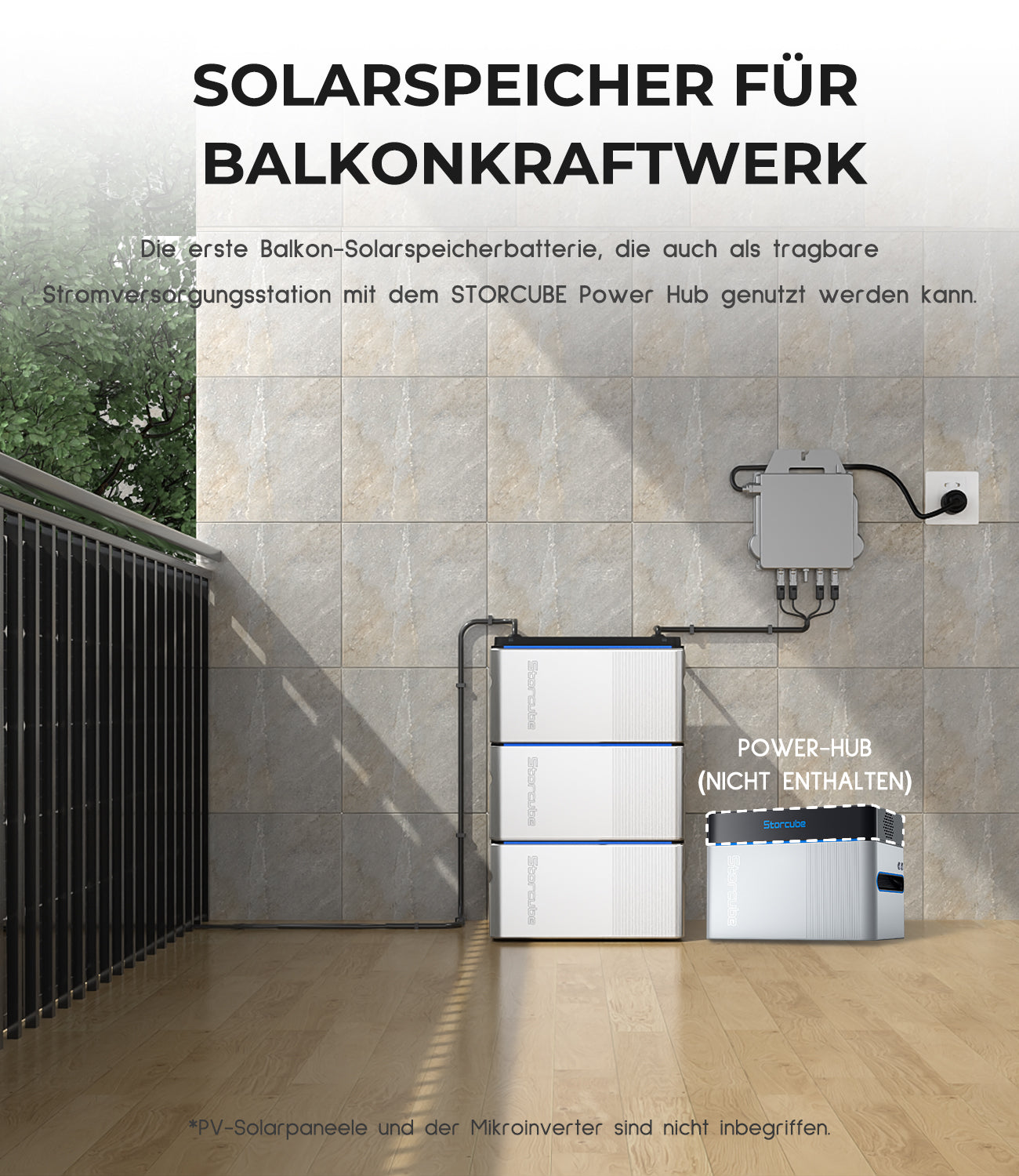 Storcube S1000 solar storage battery for balcony power plant