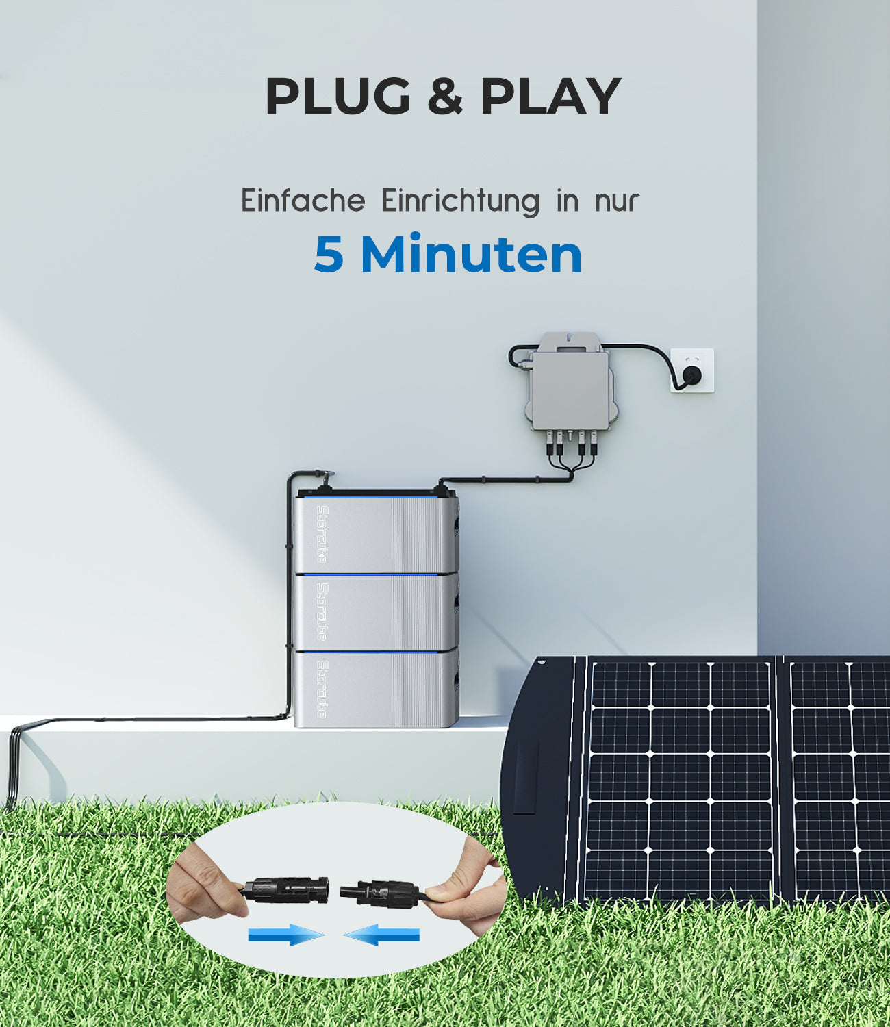 Storcube S1000 solar storage battery for balcony power plant