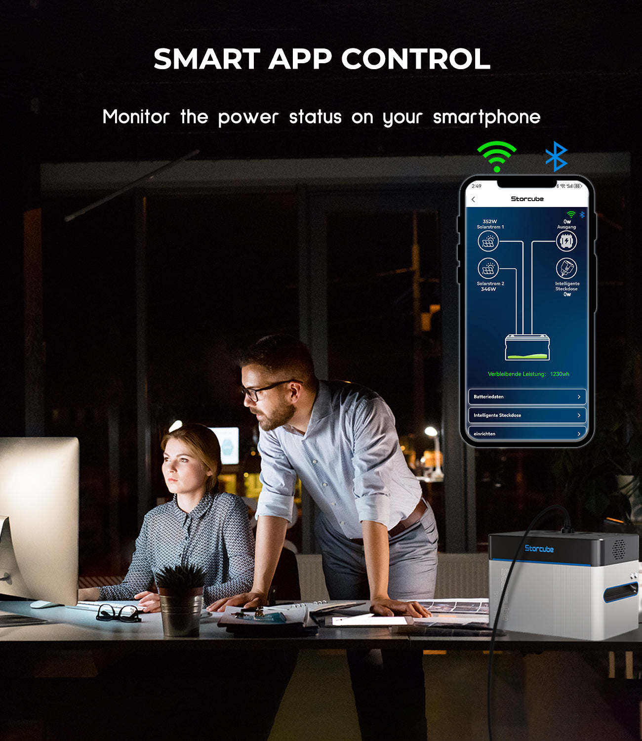 Storcube S1000 Pro Solar Speicherbatterie für Balkonkraftwerk-2048Wh